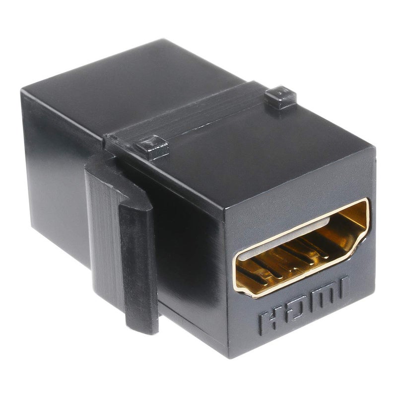 TENINYU HDMI Keystone Jack Insert Female to Female Coupler Snap-in Insert Connectors Adapter for Wall Plate - Black (2 Pack) - Image 5